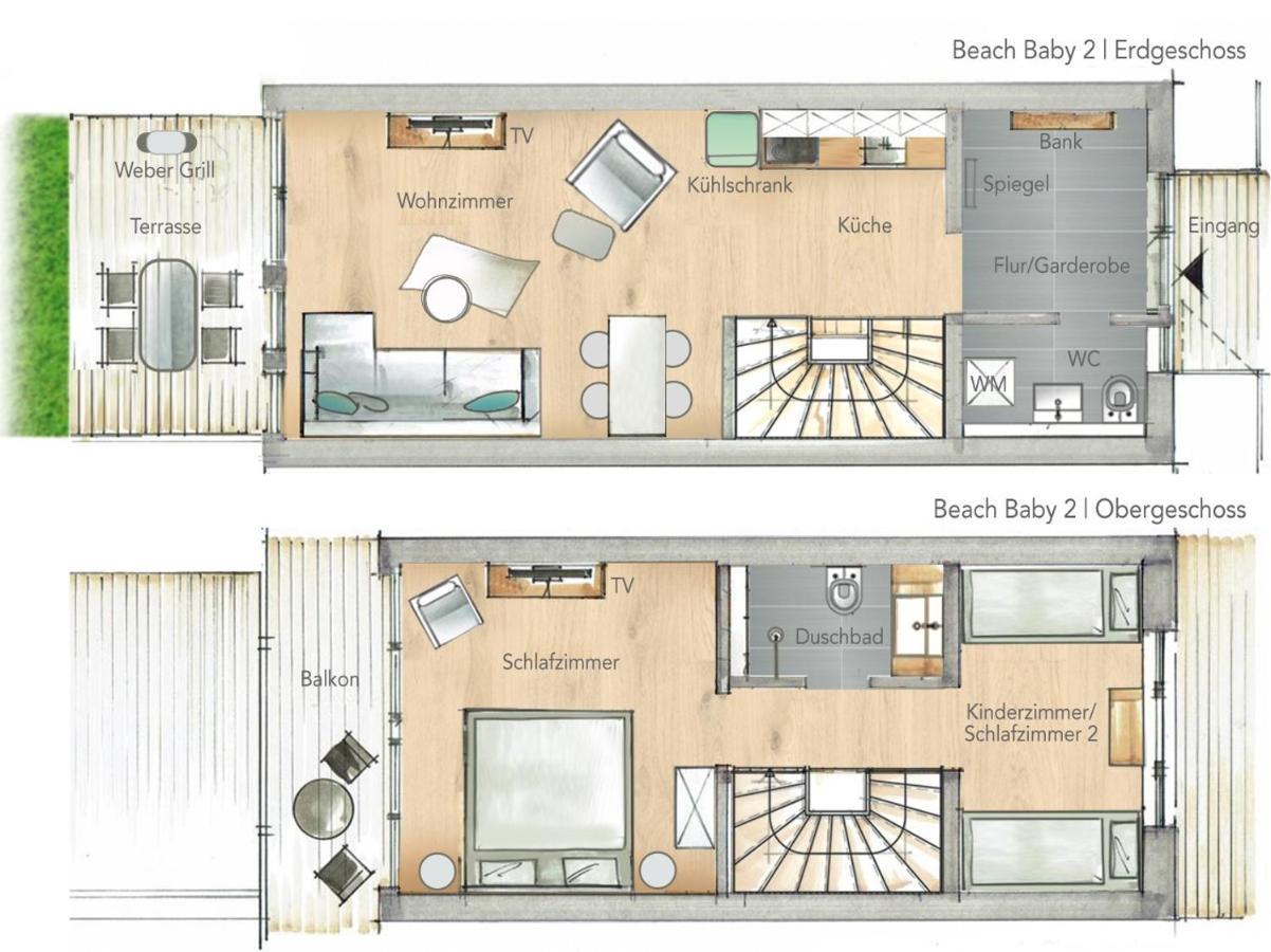 Ferienwohnung Beach Baby 2 Büsum Kültér fotó